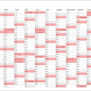 Arbeitskalender ab 25 Stk.